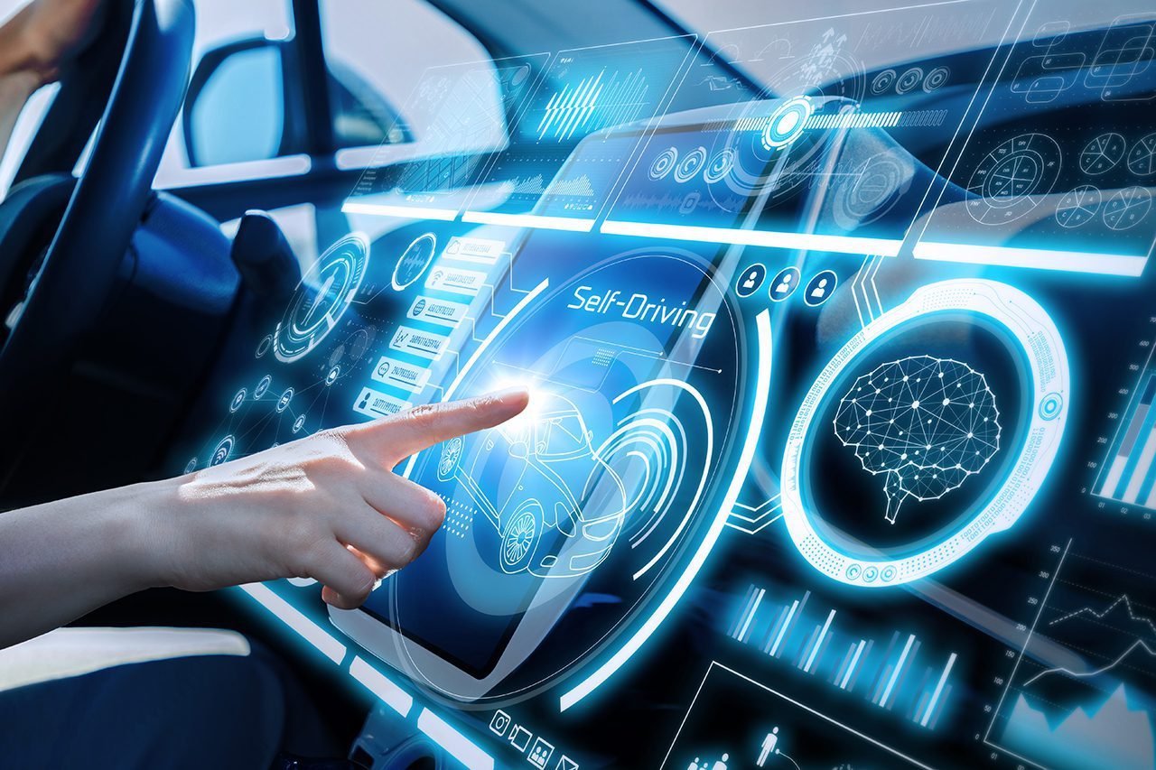 Futuristico-Instrumentos-Veiculo-IA-Carro-Eletrico Impacto da Inteligência Artificial nos Carros - Proteção Veicular